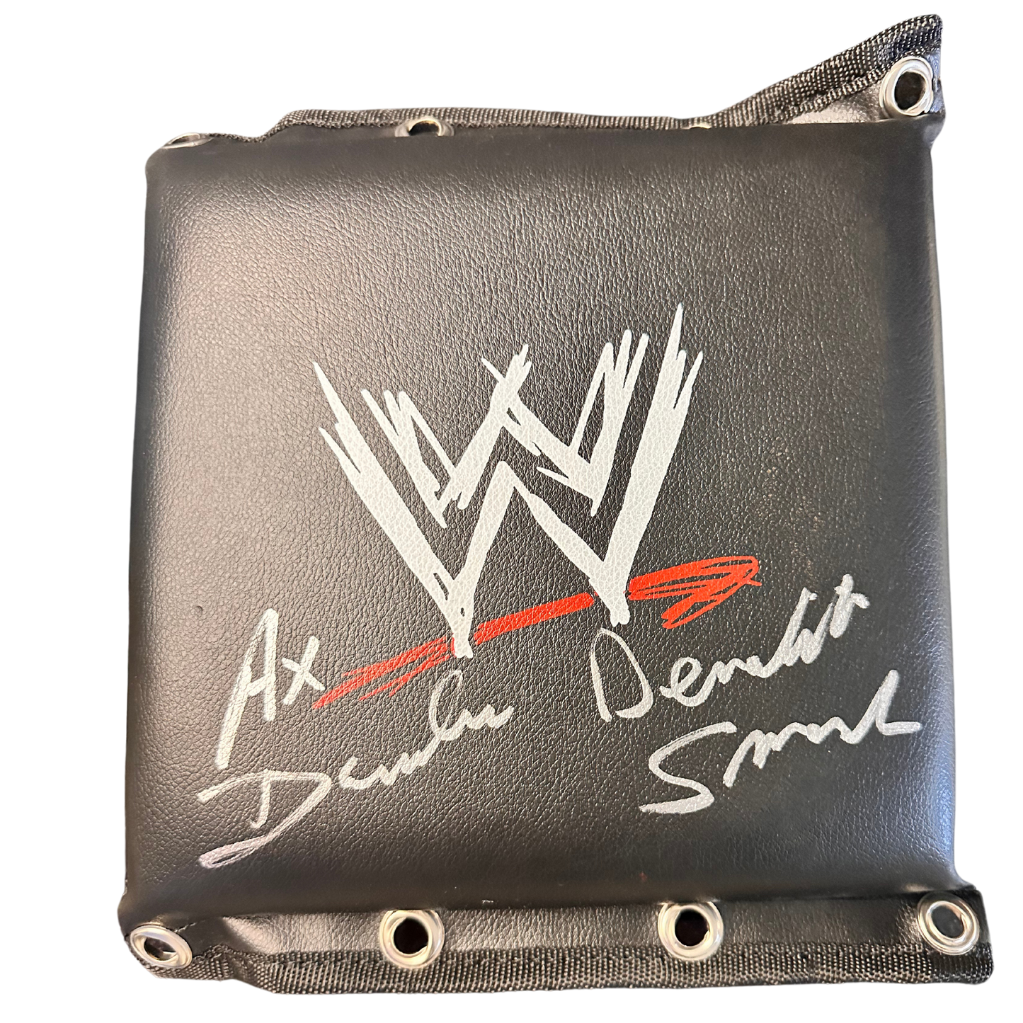 Custom WWE Turnbuckle Signed by Ax and Smash of Demolition