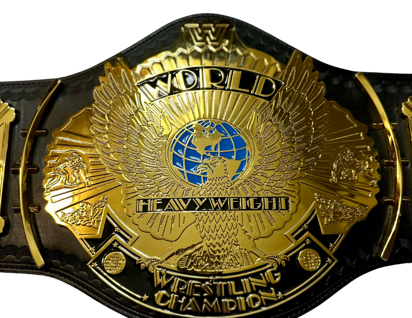 Dual Inscribed Hulk Hogan WWE Autographed Winged Eagle Replica Title Belt