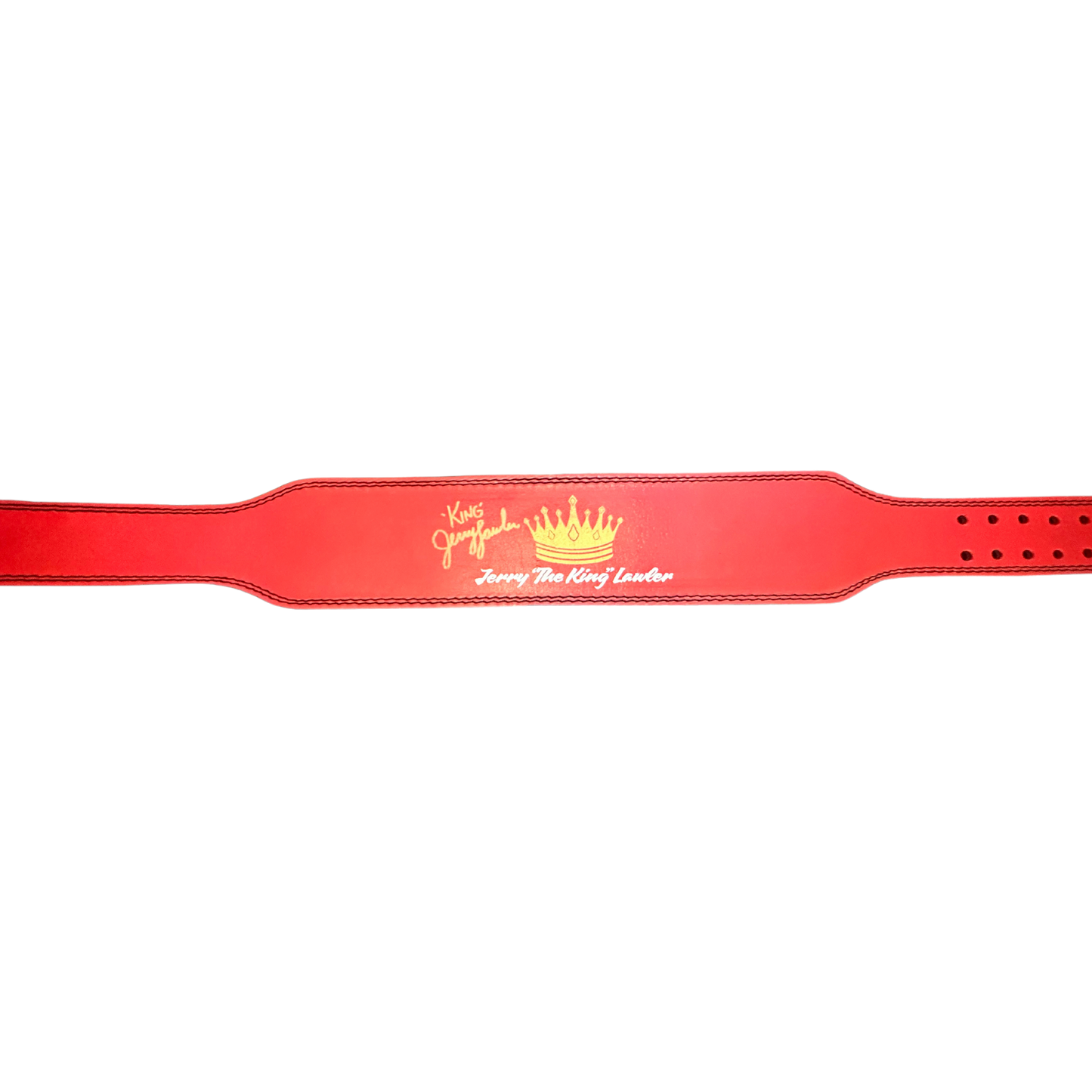 Custom Red Jerry "The King" Lawler Signed Weight Belt