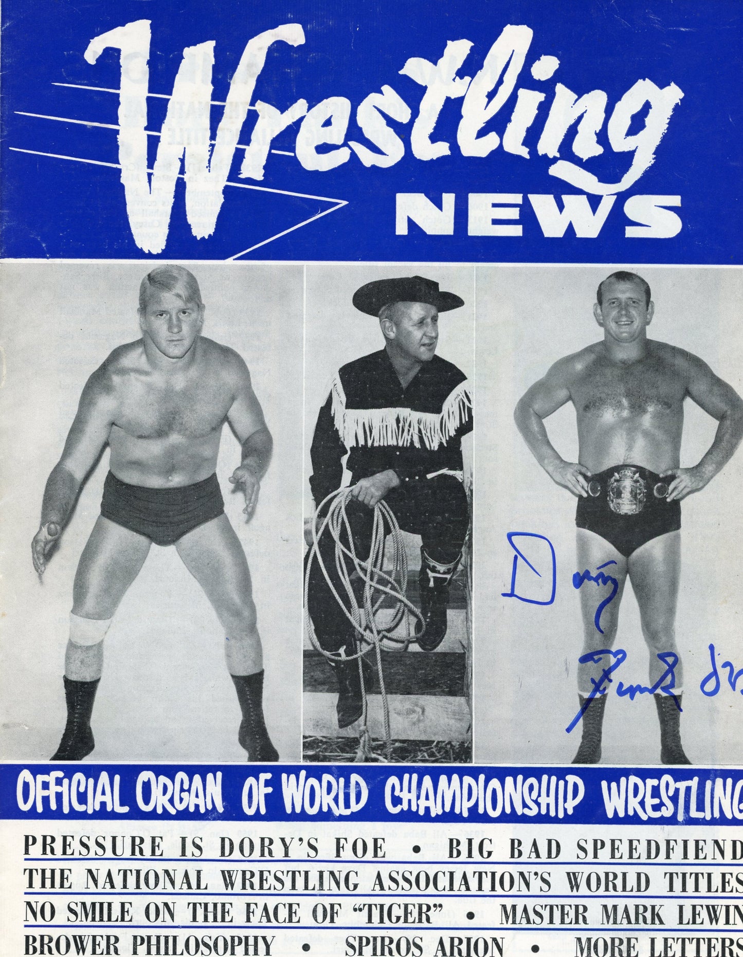 Exclusive Dory Funk Jr. Signed Magazines