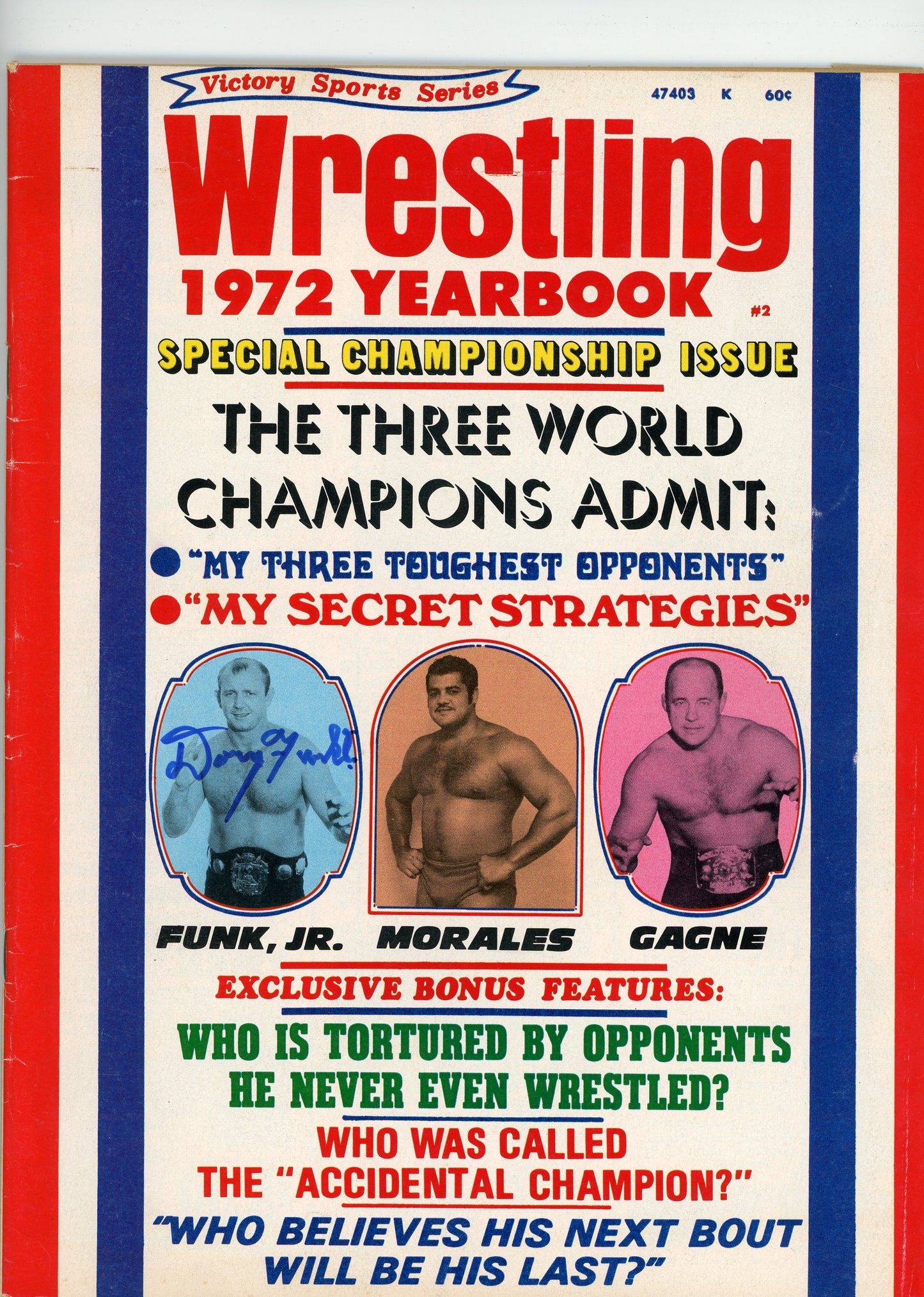 Exclusive Dory Funk Jr. Signed Magazines
