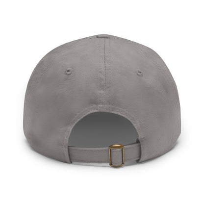 Dad Hat with Leather Logo Patch (Rectangle)