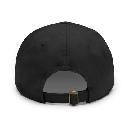 Dad Hat with Leather Logo Patch (Rectangle)