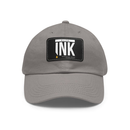 Dad Hat with Leather Logo Patch (Rectangle)