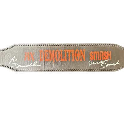 Custom Weight Belt Signed by Ax & Smash of Demolition