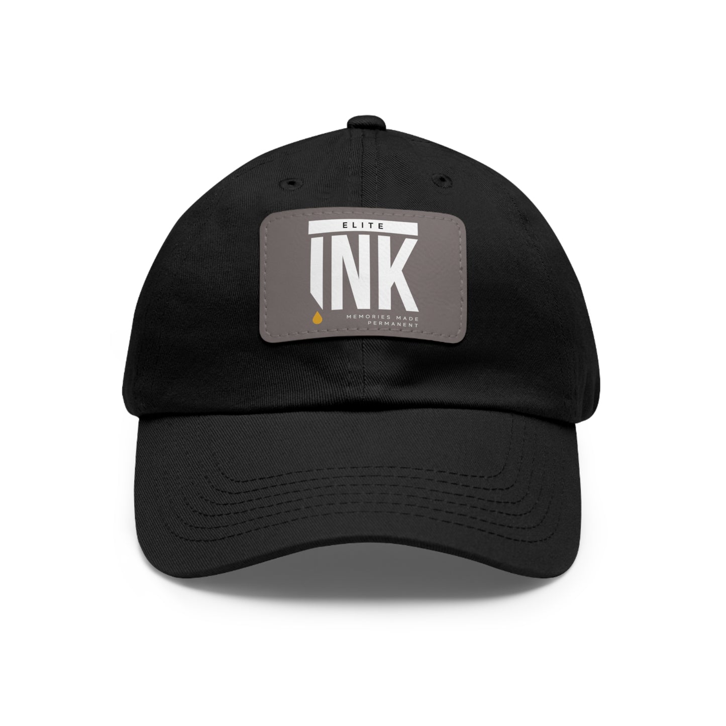 Dad Hat with Leather Logo Patch (Rectangle)