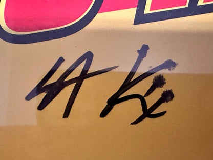 Autographed LA Knight 11x14 from WWE World (slight smudge)